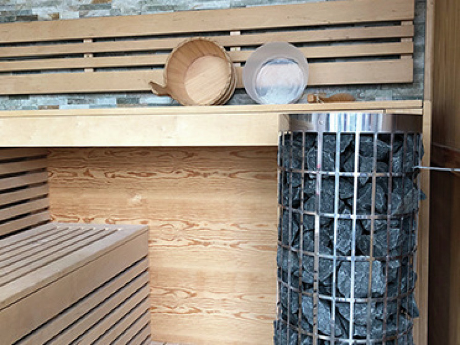 Sauna in der Ferienwohnung Flöter